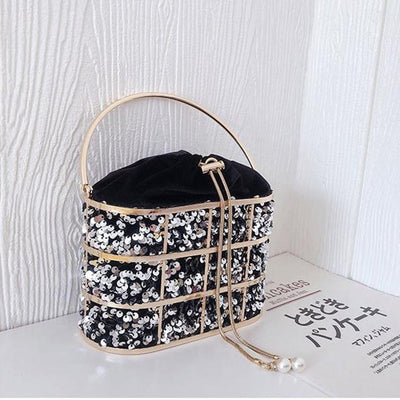 CB213 Hollow Out Sequin Evening Clutch Bags (4 Colors)