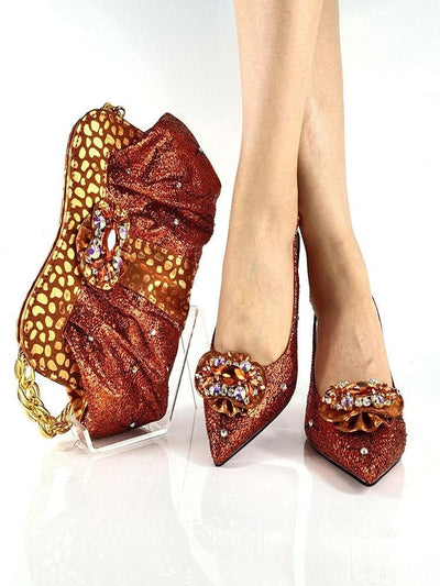 BS170 Bling Bling Party Heels + Matching Purse ( 6 Colors )