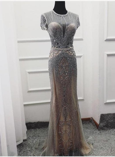 LG137 Glamorous full diamond Evening Gowns(5 Colors)