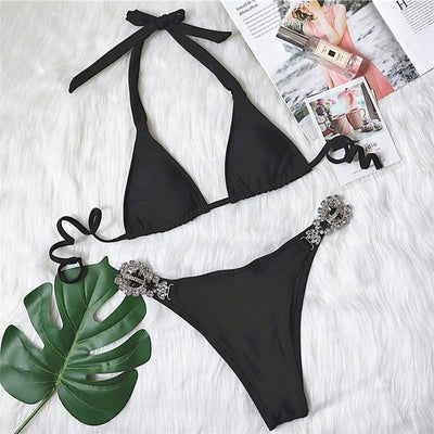 SW13 Diamond halter Bikini sets ( 10 Colors )