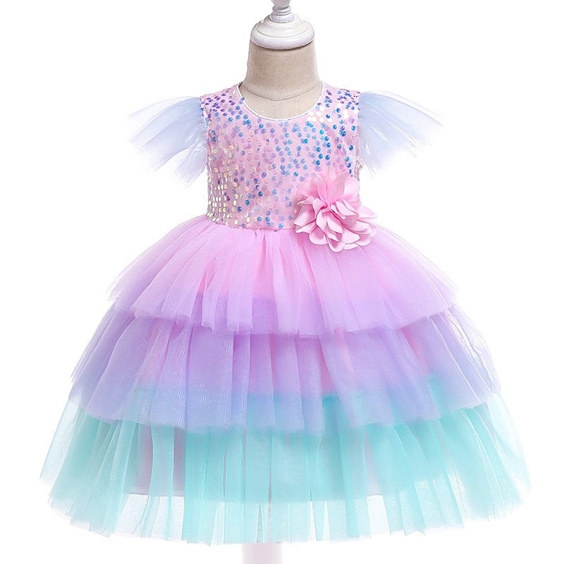 FG371 Children Dresses ( Purple/Pink ) - Nirvanafourteen