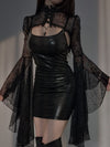 MX401 : 2 pcs Sexy Black Gothic Punk Dress +Tops