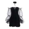 MX327 Gothic Vintage Black Mini Dress