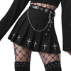 CK74 High Waist Gothic punk Skirt (Black/White)