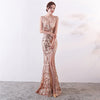 PP237 Sequined V-neck mermaid Evening Dresses( 4 Colors)