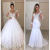 CW860: 2In1 Mermaid Wedding Dress with removable skirt