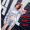 KP09 Kpop Silver Sequin Cover Dance Costume