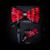 GM09 : 63 Feather Styles Set of Bow tie+Brooch for Grooms