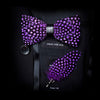 GM09 : 63 Feather Styles Set of Bow tie+Brooch for Grooms