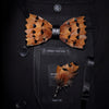 GM09 : 63 Feather Styles Set of Bow tie+Brooch for Grooms