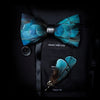 GM09 : 63 Feather Styles Set of Bow tie+Brooch for Grooms