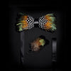 GM09 : 63 Feather Styles Set of Bow tie+Brooch for Grooms
