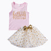FG191 summer outfit set: top+skirt for Baby Girl(Pink/White/Black)