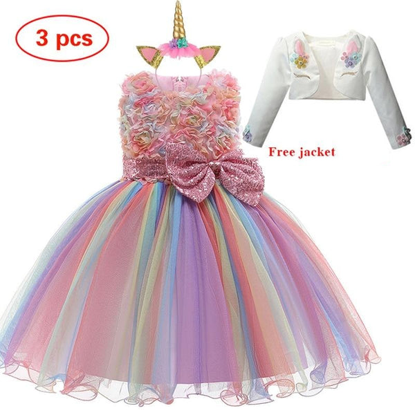 FG416 : 3pcs Rainbow girl dress sets ( 13 Colors ) - Nirvanafourteen