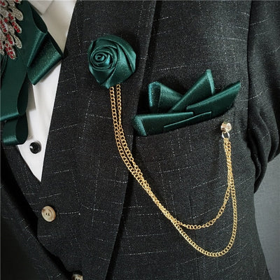 GM32 : 3PCS Korean fashion Bow Tie Sets for grooms (11 Colors)