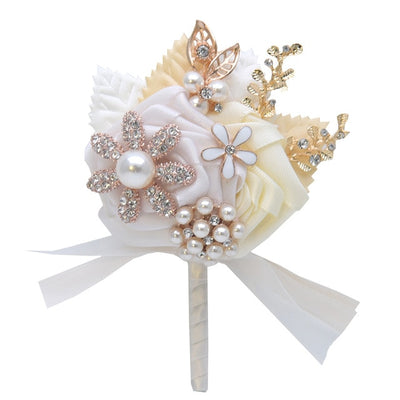 DIY300 Wedding matching Color Boutonniere & Wrist ( 8 Colors)