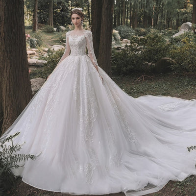 HW410 Real pictures Fairy Mori style Wedding Gown