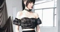 CK94 Mesh short front long Back skirt