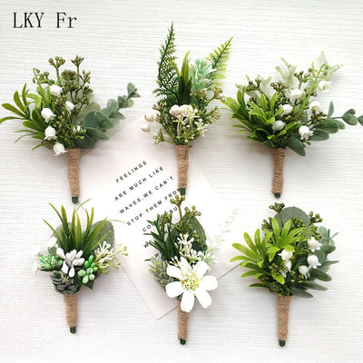 DIY301 : 6 styles of Green Boutonnieres for Groom