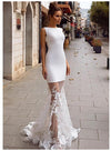 CW246 Minimalist Illusion Back mermaid Wedding Dress