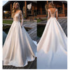 CW218 Long sleeves see through back Wedding Gown
