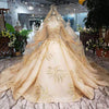 CG146 Real Photo champagne Wedding Gown+ matching veil