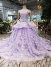 CG219 : 3D flower beaded Colored Wedding Gown ( 3 Colors )