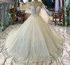 HW57 Luxury new design crystal shining Wedding Gown