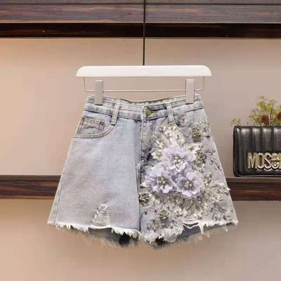 TP56 Korean Style Plus Size Jean Shorts