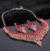 BJ127 Leaf shape Bridal jewelry sets necklace+earring(6 Colors)