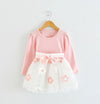 FG111 Long Sleeve Baby Girls Dresses for 0-2 years (3Colors)