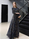 PP342 Classy Long Sleeves sequin Prom dress