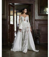 PD11 Long sleeve lace Jumpsuit wedding Dress