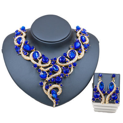 BJ390 Luxurious Wedding Jewelry Sets ( 6 Colors )