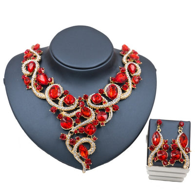BJ390 Luxurious Wedding Jewelry Sets ( 6 Colors )
