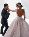 HW531 Luxury Beaded sequin Wedding Dress +matching veil