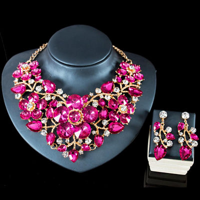 BJ393 Luxury Bridal Jewelry Sets ( 6 Colors )