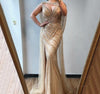 LG218 Plus size Luxury V-neck full Diamond Beading Pageant Gowns(4 Colors)