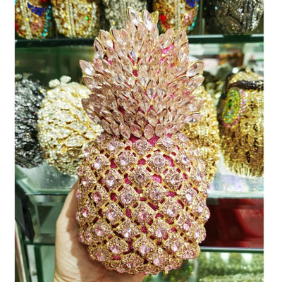 CB269 Luxury Diamond Pineapple shape Party Clutch Purses ( 4 Colors )