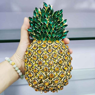 CB269 Luxury Diamond Pineapple shape Party Clutch Purses ( 4 Colors )
