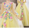 CG124 3D flower beaded Quinceanera Dresses (6 Colors)