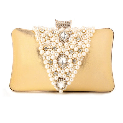CB202 Pearl Beaded Evening Clutch Bags (4 Colors)