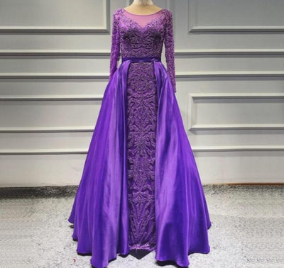 LG159 Luxury Muslim crystal beaded Evening Gown (10 Colors)