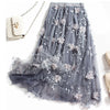 CK48 Korean style embroidery flower Skirts( 6 Colors)