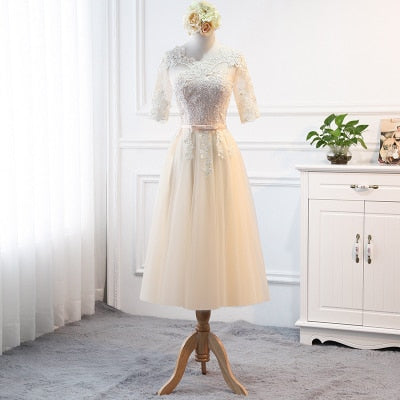 BH309 Champagne Bridesmaid Dresses