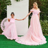 MM22 Pinky Mother & Daughter Matching Evening dresses