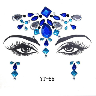 BC49 : 25 styles 3D Crystal Sticker for Fancy makeup