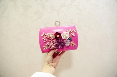 CB81 Flowers chain clutch bags (7 Colors)