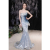 PP577 Gradient Color Shiny Prom dress