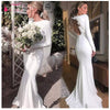 CW247 Simple Open Back with 3D Flowers Wedding Gowns